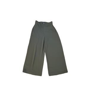 Women XS Madewell M6139 Drapey Huston Wide Leg Pants Kale Green Trousers Slacks